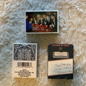 3 deck playing cards Vintage Coyote Valley Casino with some Varity cards.